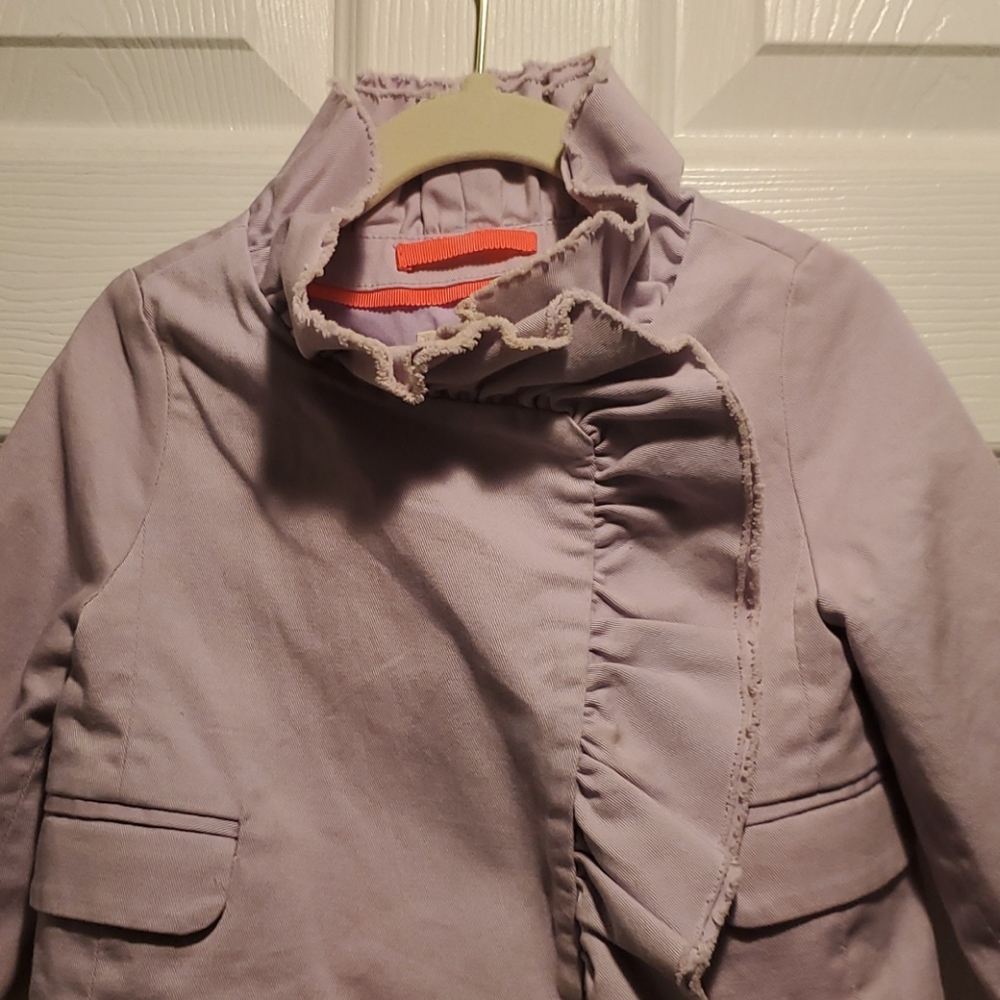Crewcuts Ruffle Jacket Purple Size 3T Spring - Picture 2 of 6